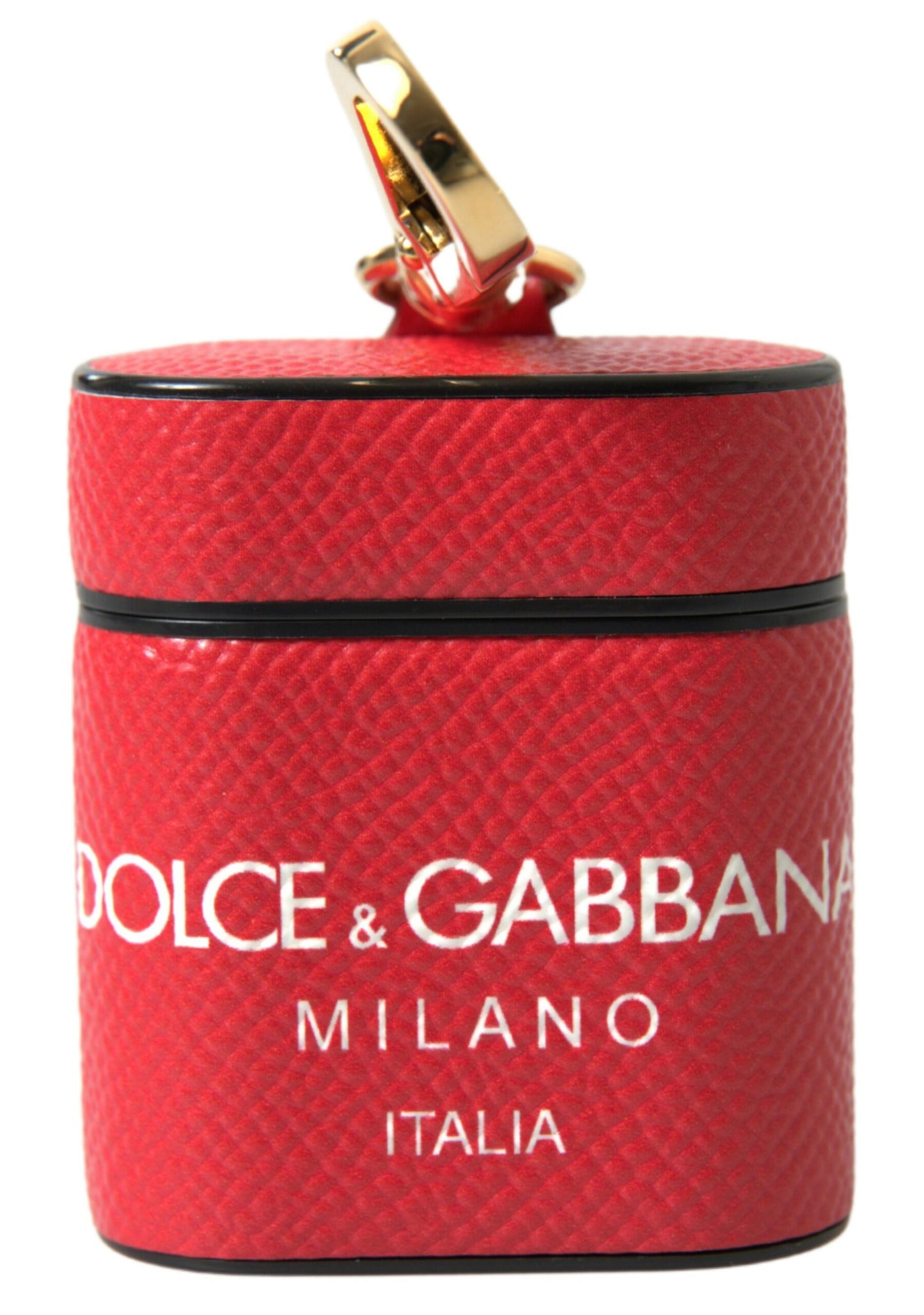 Dolce &amp; Gabbana Elegant Red Leather Airpods Case