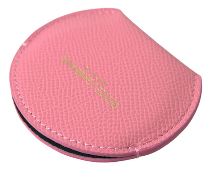 Dolce &amp; Gabbana Elegant Pink Leather Mirror Holder