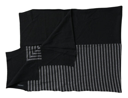 Dolce & Gabbana Elegant Striped Wool Blend Men's Scarf