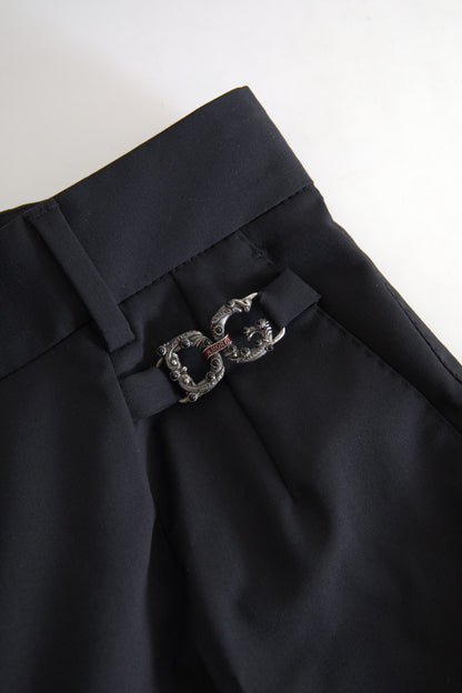 Dolce &amp; Gabbana Elegant High-Waist Tapered Wool Pants