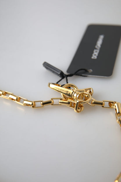 Dolce &amp; Gabbana Chic Gold Charm Chain Necklace