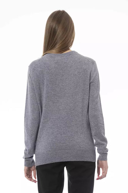 Baldinini Trend Gray Wool Women Sweater