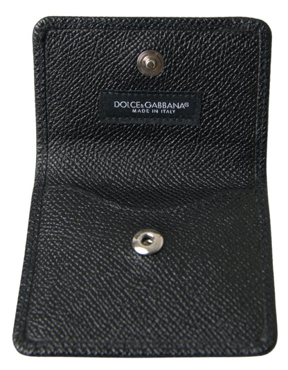 Dolce &amp; Gabbana Elegant Leather Bifold Coin Purse Wallet