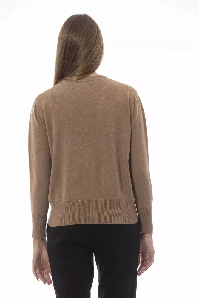 Baldinini Trend Beige Wool Women Sweater