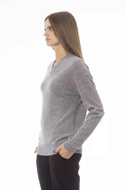 Baldinini Trend Gray Wool Women Sweater