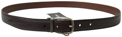 Dolce &amp; Gabbana Elegant Leather Belt with Metal Buckle