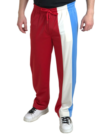 Dolce &amp; Gabbana Elegant Striped Drawstring Sweatpants