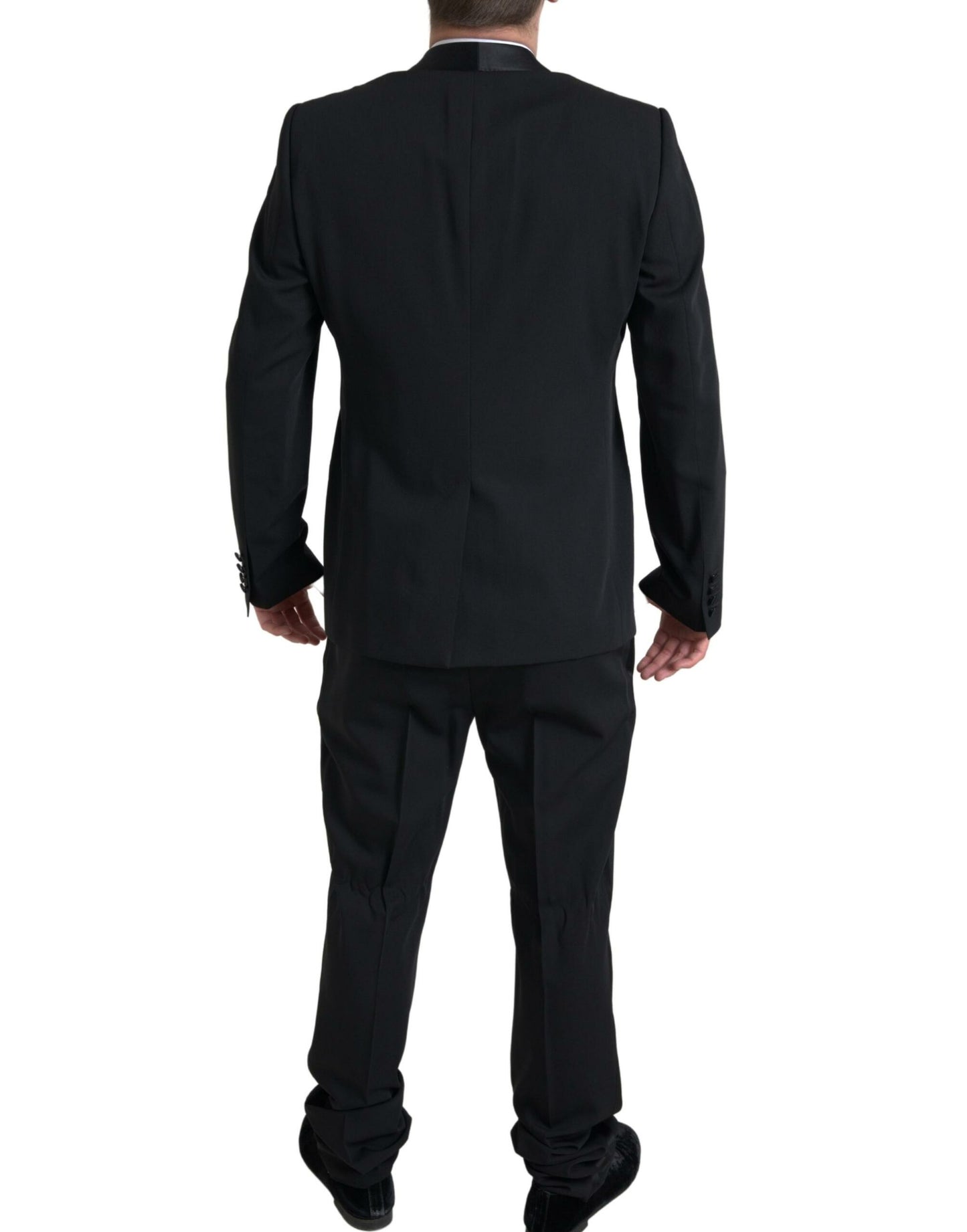 Dolce &amp; Gabbana Elegant Black Slim Fit Two-Piece Suit