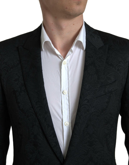 Dolce &amp; Gabbana Elegant Slim Fit Black Martini Suit