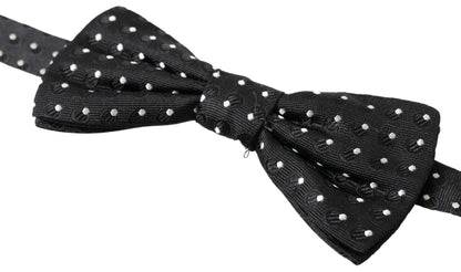 Dolce &amp; Gabbana Elegant Black Silk Bow Tie