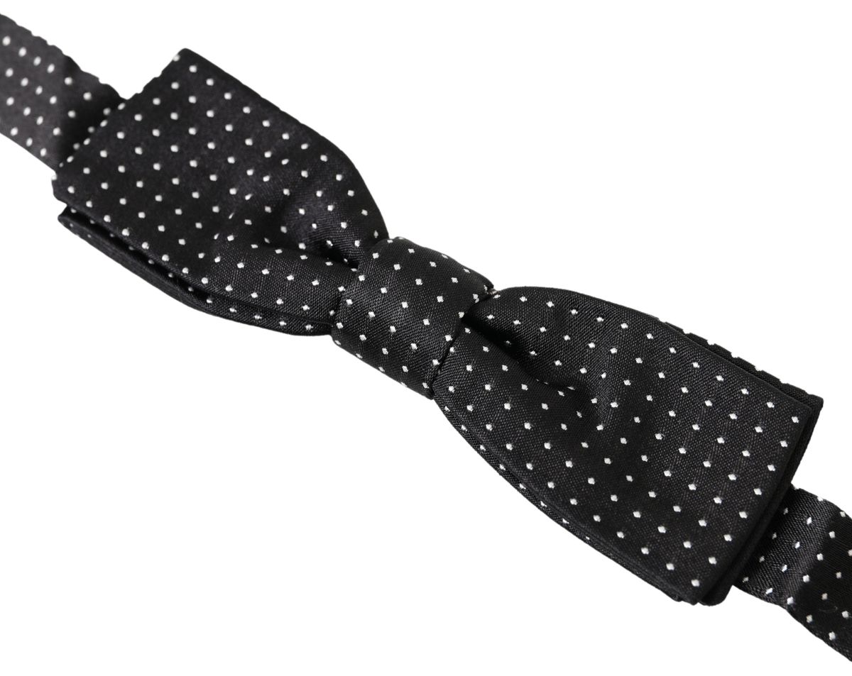 Dolce &amp; Gabbana Elegant Silk Black Bow Tie