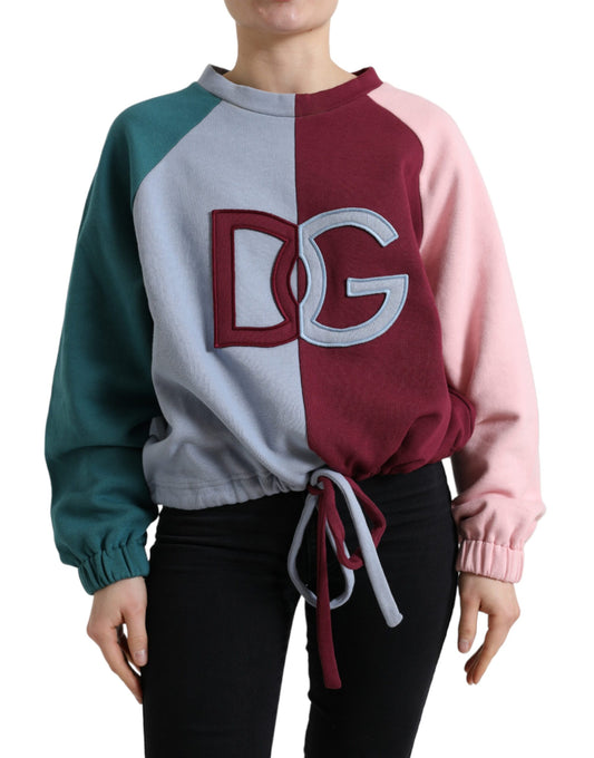 Dolce & Gabbana Elegant Multicolor Crew Neck Cotton Sweater