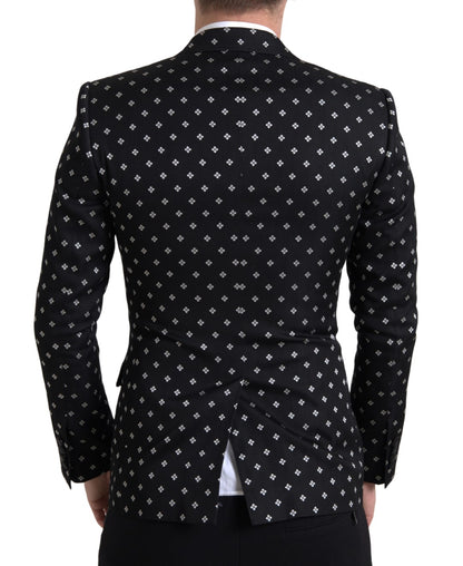 Dolce &amp; Gabbana Elegant Geometric Patterned Slim Blazer