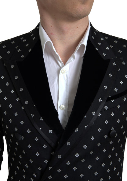 Dolce &amp; Gabbana Elegant Geometric Patterned Slim Blazer