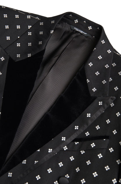 Dolce &amp; Gabbana Elegant Geometric Patterned Slim Blazer