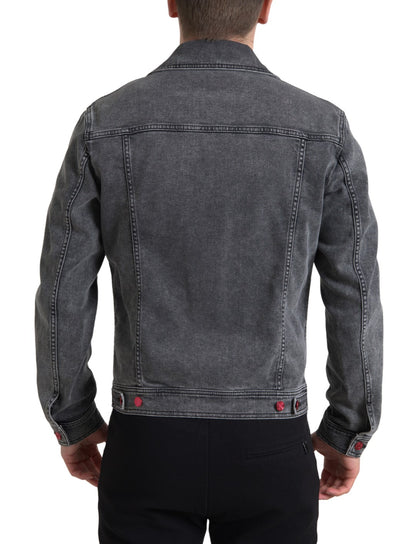 Dolce &amp; Gabbana Elegant Gray Stretch Denim Jacket