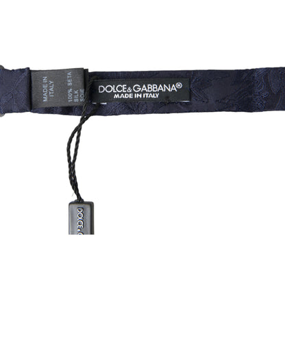 Dolce &amp; Gabbana Elegant Silk Blue Bow Tie