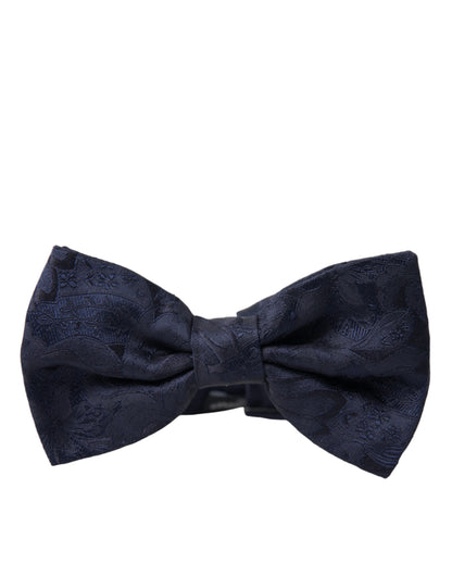 Dolce &amp; Gabbana Elegant Silk Blue Bow Tie