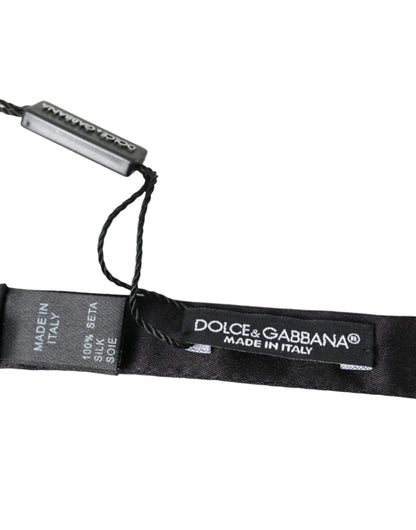 Dolce &amp; Gabbana Elegant Silk Black Bow Tie for Gentleman