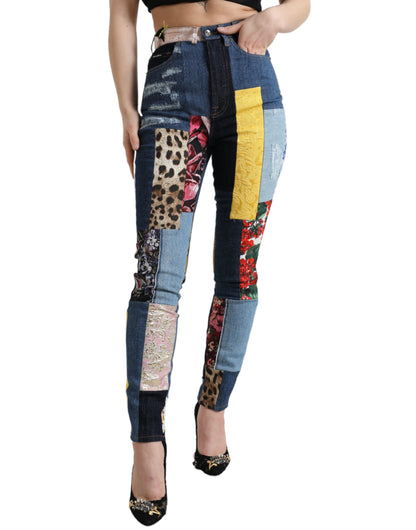 Dolce & Gabbana Vibrant Patchwork Skinny Jeans