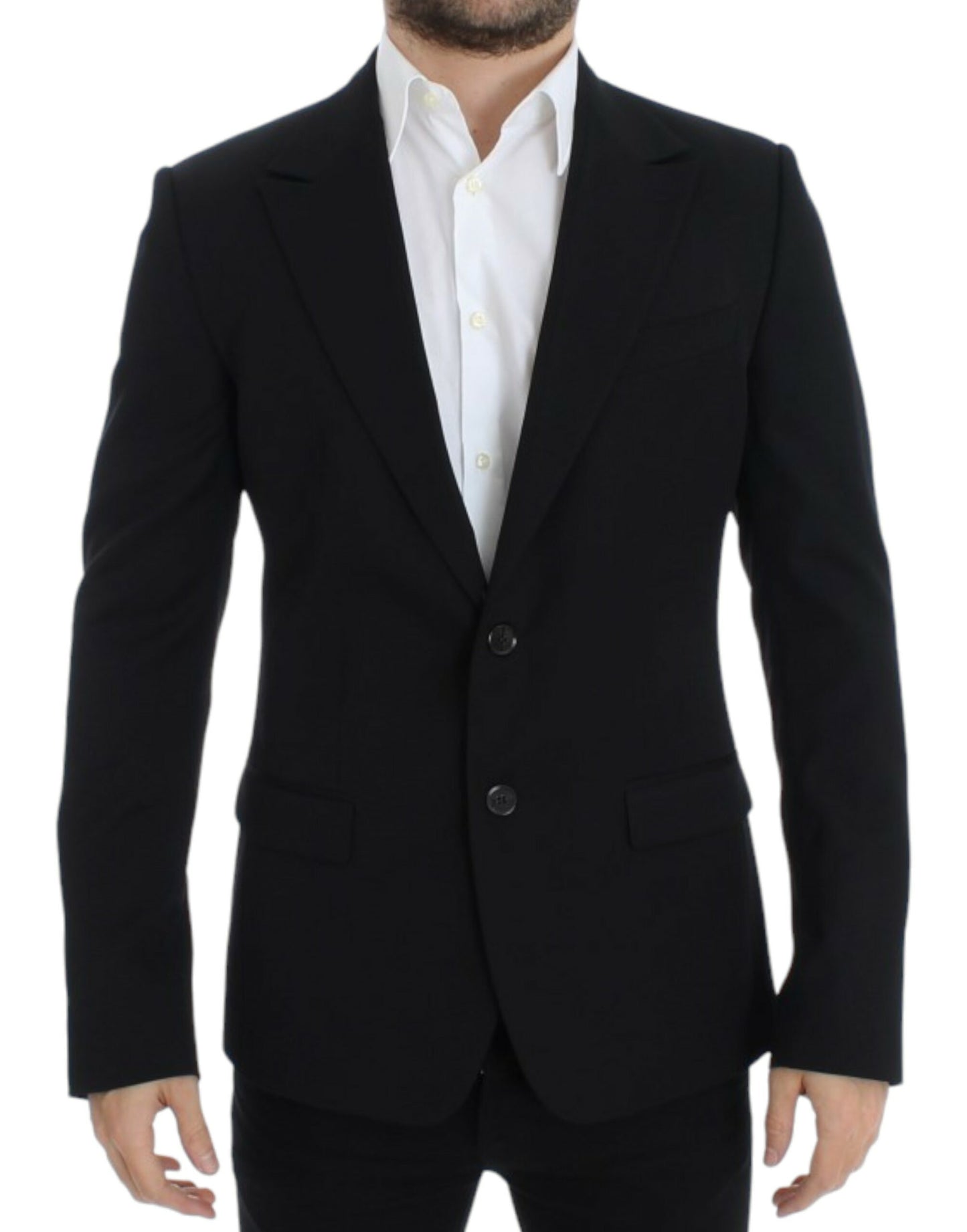 Dolce &amp; Gabbana Black wool slim fit blazer