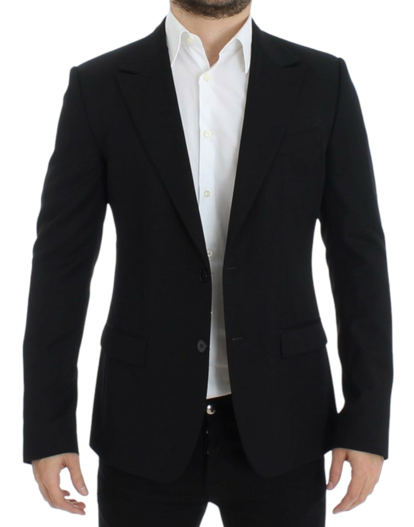 Dolce &amp; Gabbana Black wool slim fit blazer