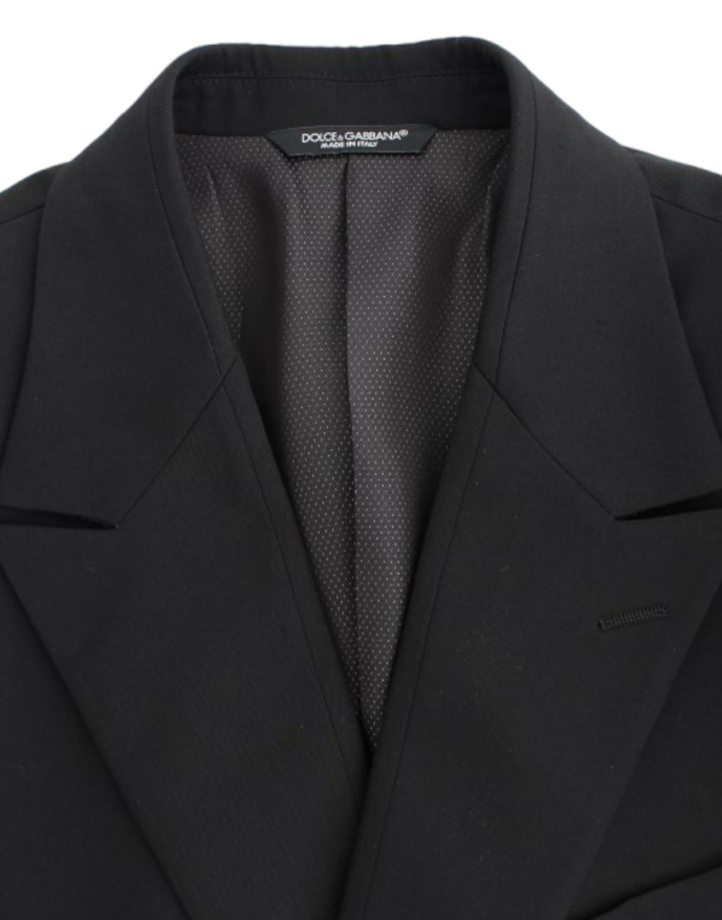 Dolce &amp; Gabbana Black wool slim fit blazer