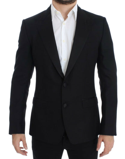 Dolce &amp; Gabbana Black wool silk SICILIA blazer