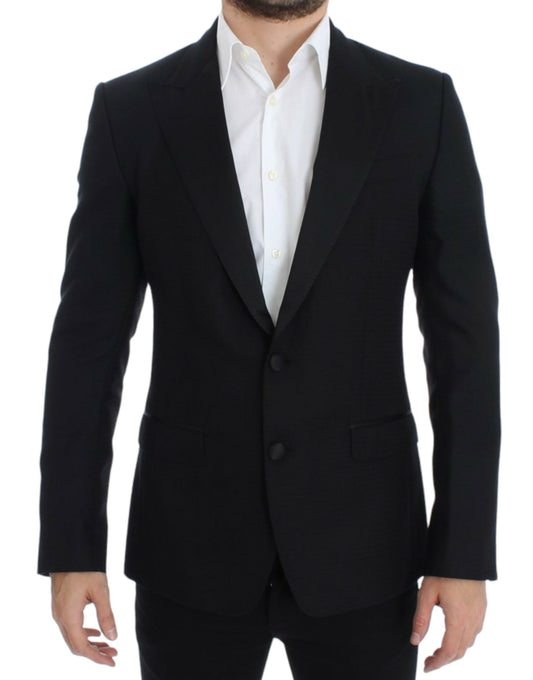 Dolce &amp; Gabbana Black wool silk SICILIA blazer