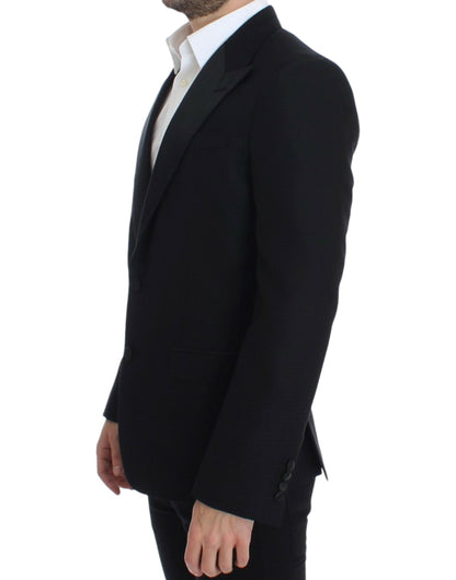 Dolce &amp; Gabbana Black wool silk SICILIA blazer