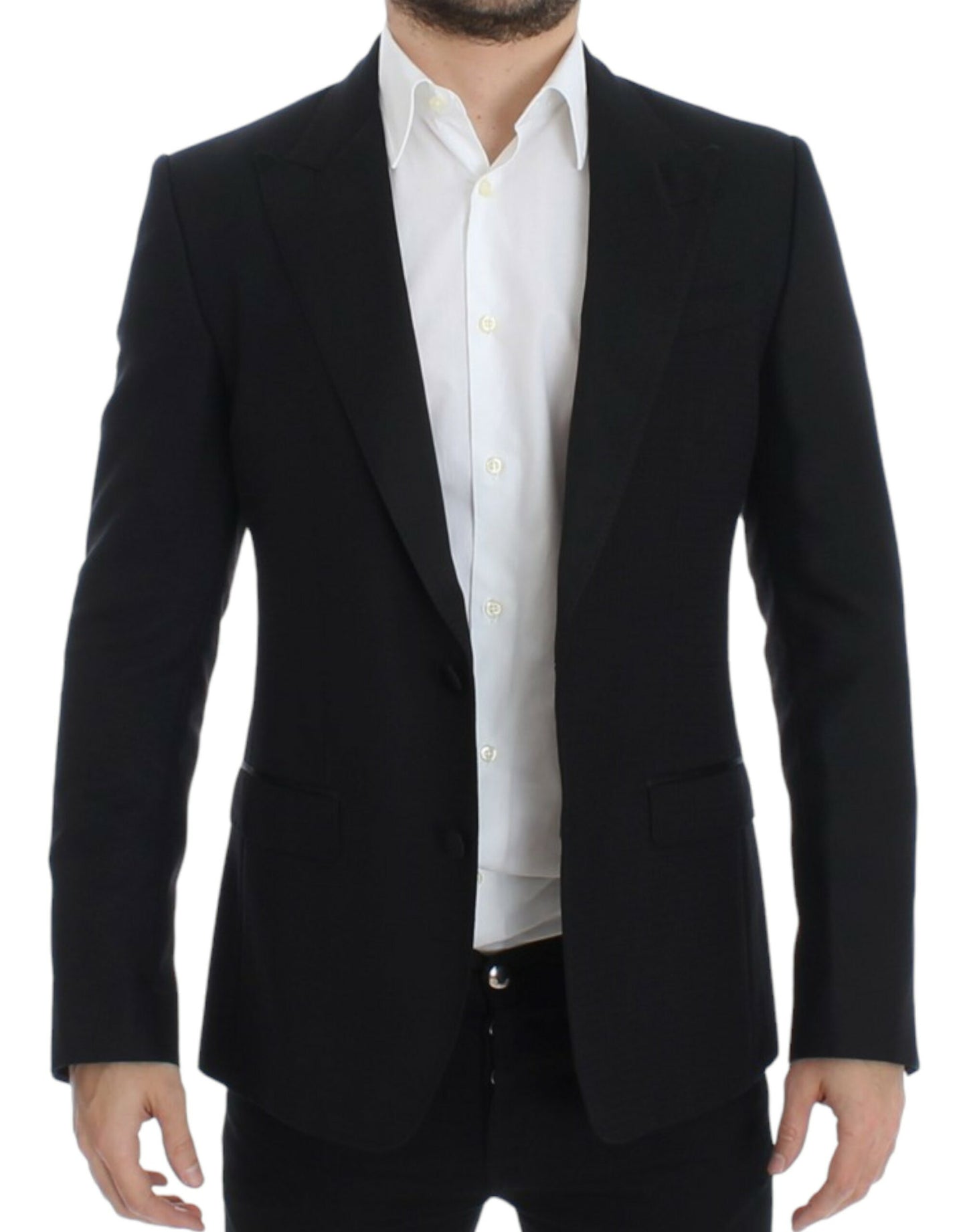 Dolce &amp; Gabbana Black wool silk SICILIA blazer