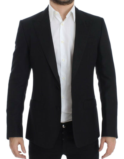 Dolce &amp; Gabbana Black wool silk SICILIA blazer