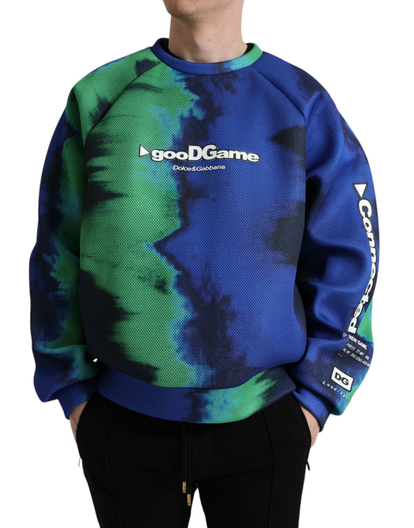 Dolce &amp; Gabbana Multicolor Logo Crewneck Pullover Sweater