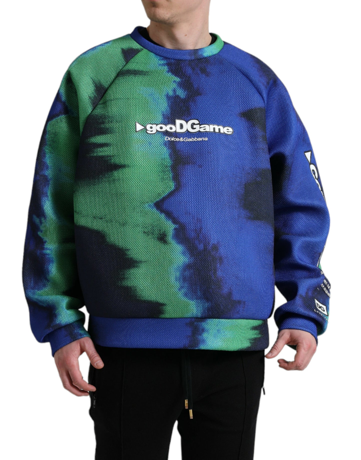 Dolce &amp; Gabbana Multicolor Logo Crewneck Pullover Sweater