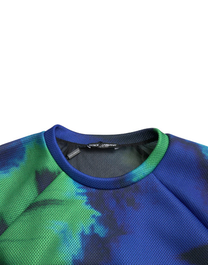 Dolce &amp; Gabbana Multicolor Logo Crewneck Pullover Sweater