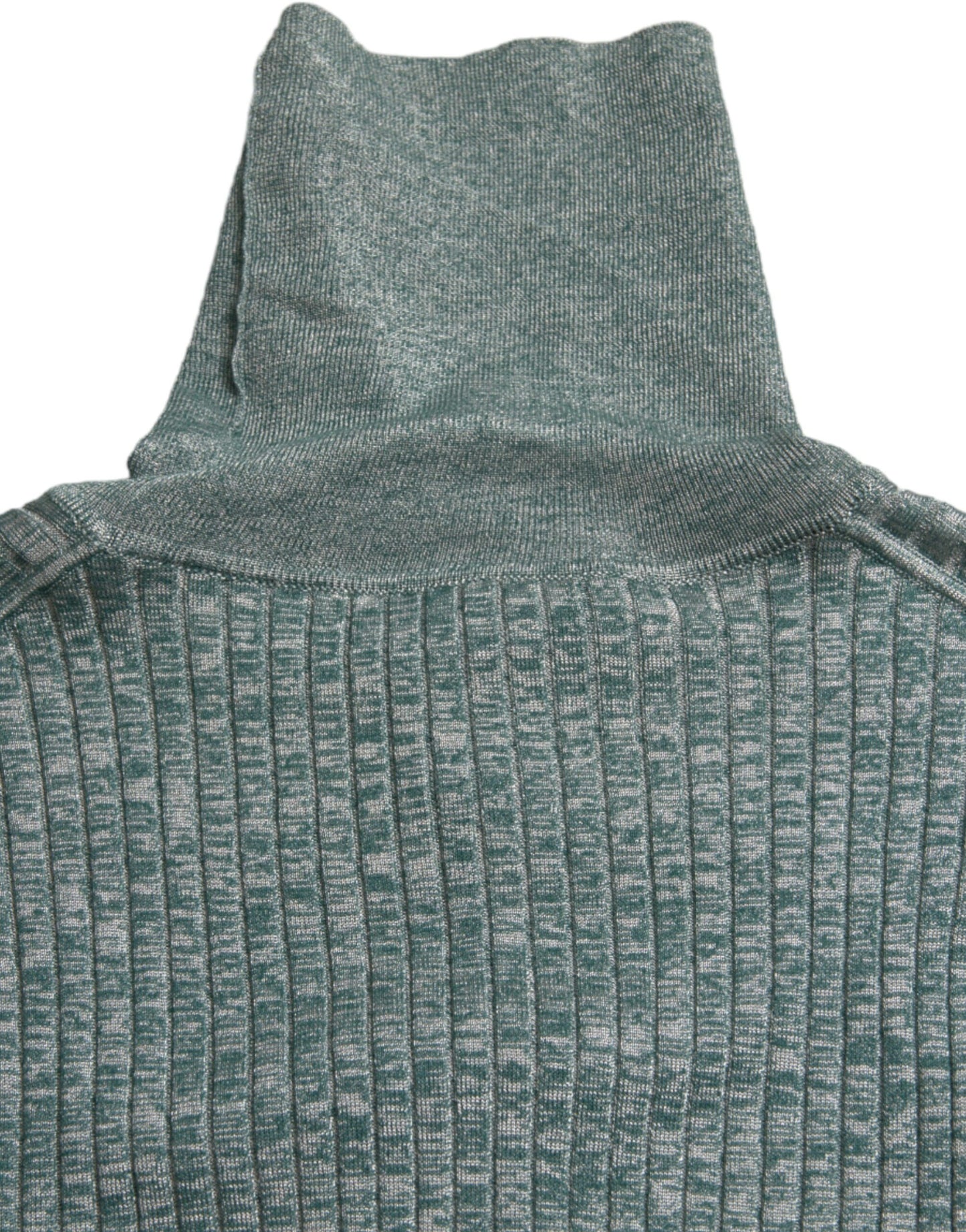 Dolce &amp; Gabbana Green Polyester Turtleneck Pullover Sweater