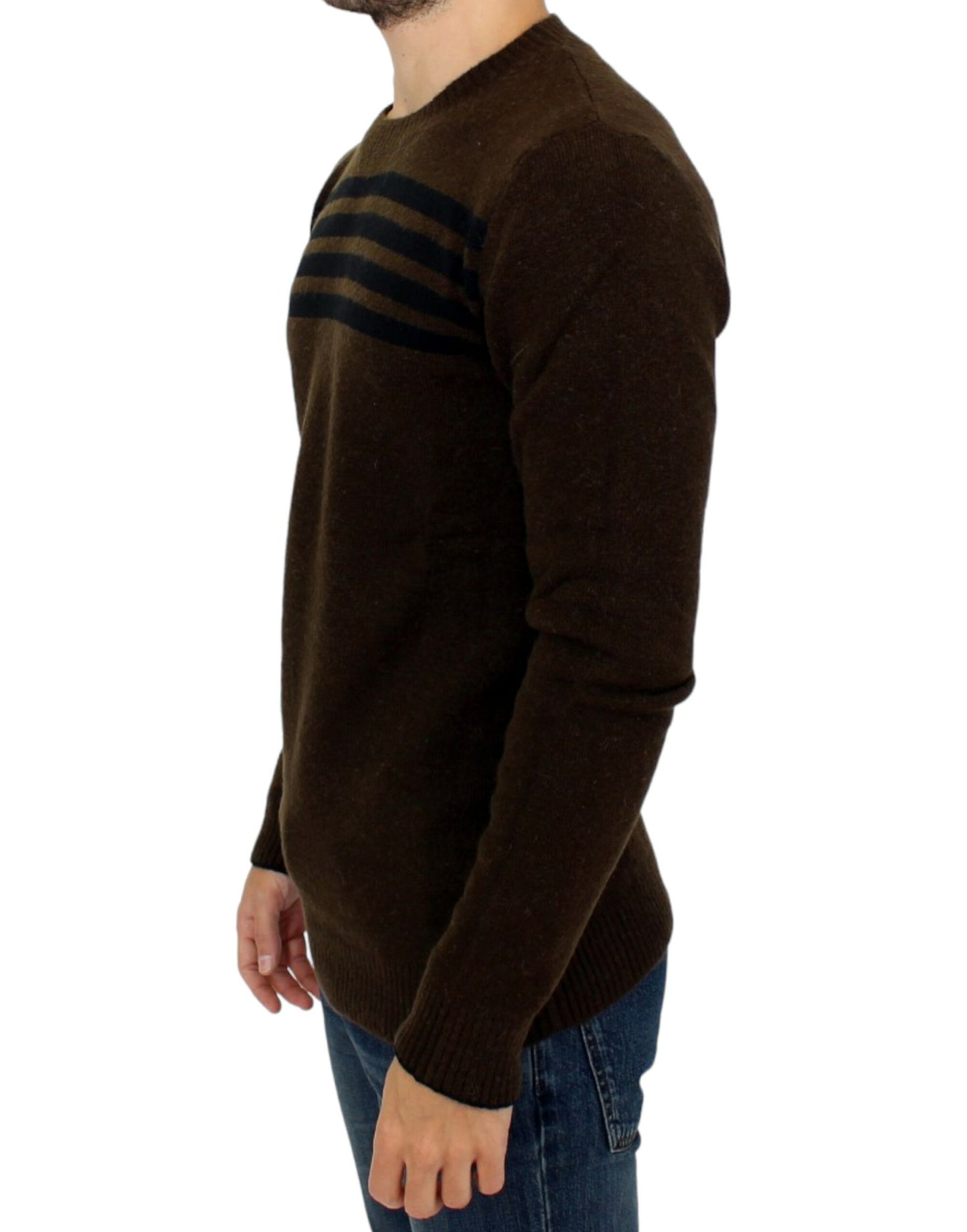 Costume National Elegant Crewneck Striped Sweater Pullover