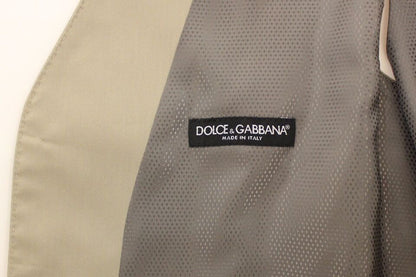 Dolce &amp; Gabbana Beige Cotton Dress Vest Blazer Jacket