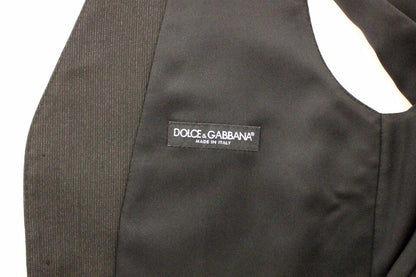 Dolce &amp; Gabbana Gray Wool Stretch Dress Vest Jacket Blazer