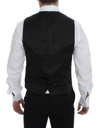 Dolce &amp; Gabbana Gray Wool Formal Dress Vest Weste Waistcoat