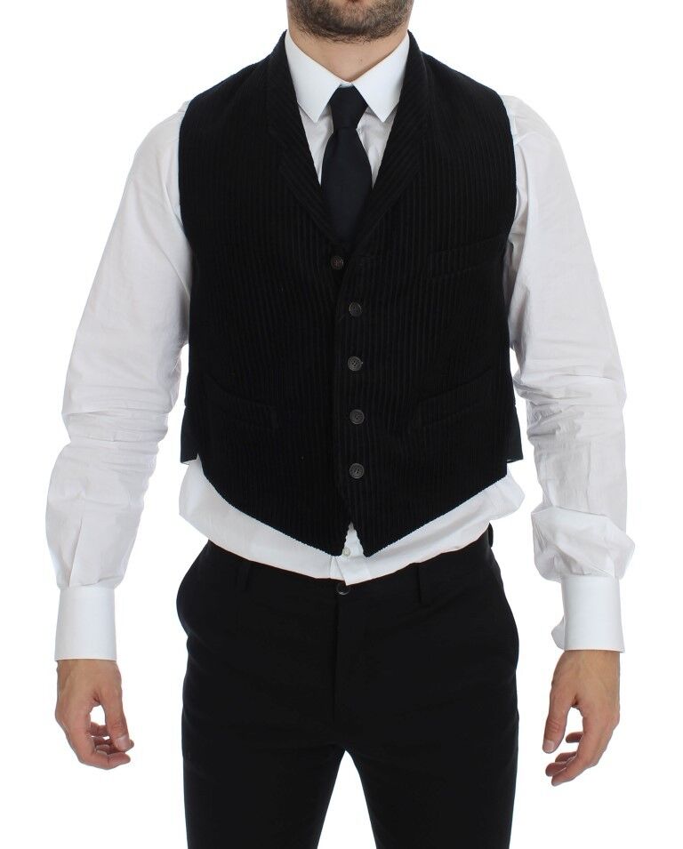 Dolce &amp; Gabbana Black Manchester Single Breasted Vest