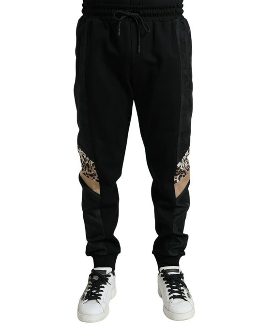 Dolce &amp; Gabbana Black Cotton Slim Stretch Jogger Pants