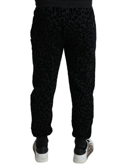 Dolce & Gabbana Elegant Leopard Joggers for Men