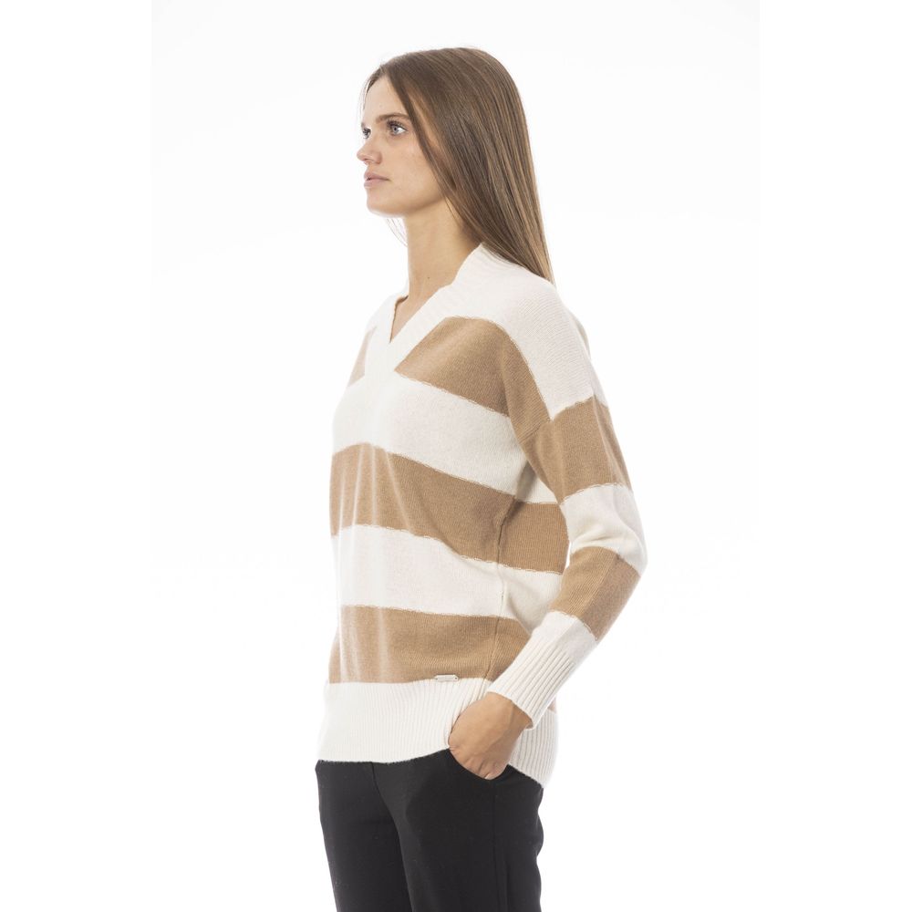 Baldinini Trend Beige Cashmere Women Sweater