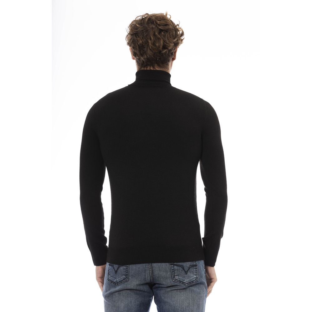 Baldinini Trend Black Wool Men Sweater