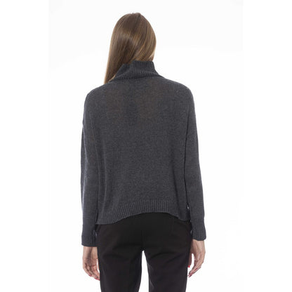 Baldinini Trend Gray Wool Women Sweater