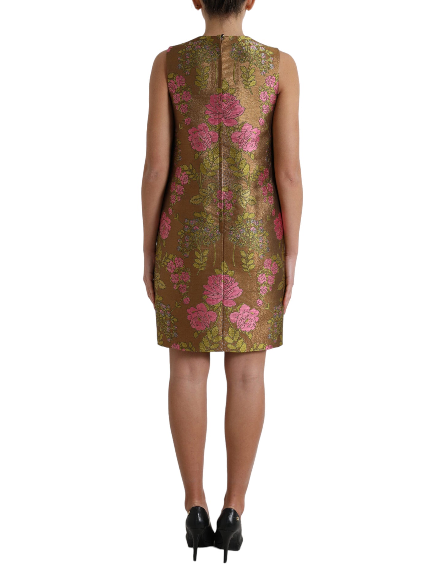 Dolce & Gabbana Elegant Floral Shift Sleeveless Mini Dress