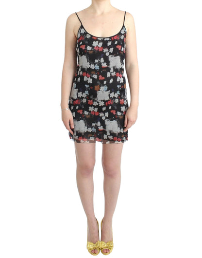 Costume National Multicolor Silk Floral Mini Dress