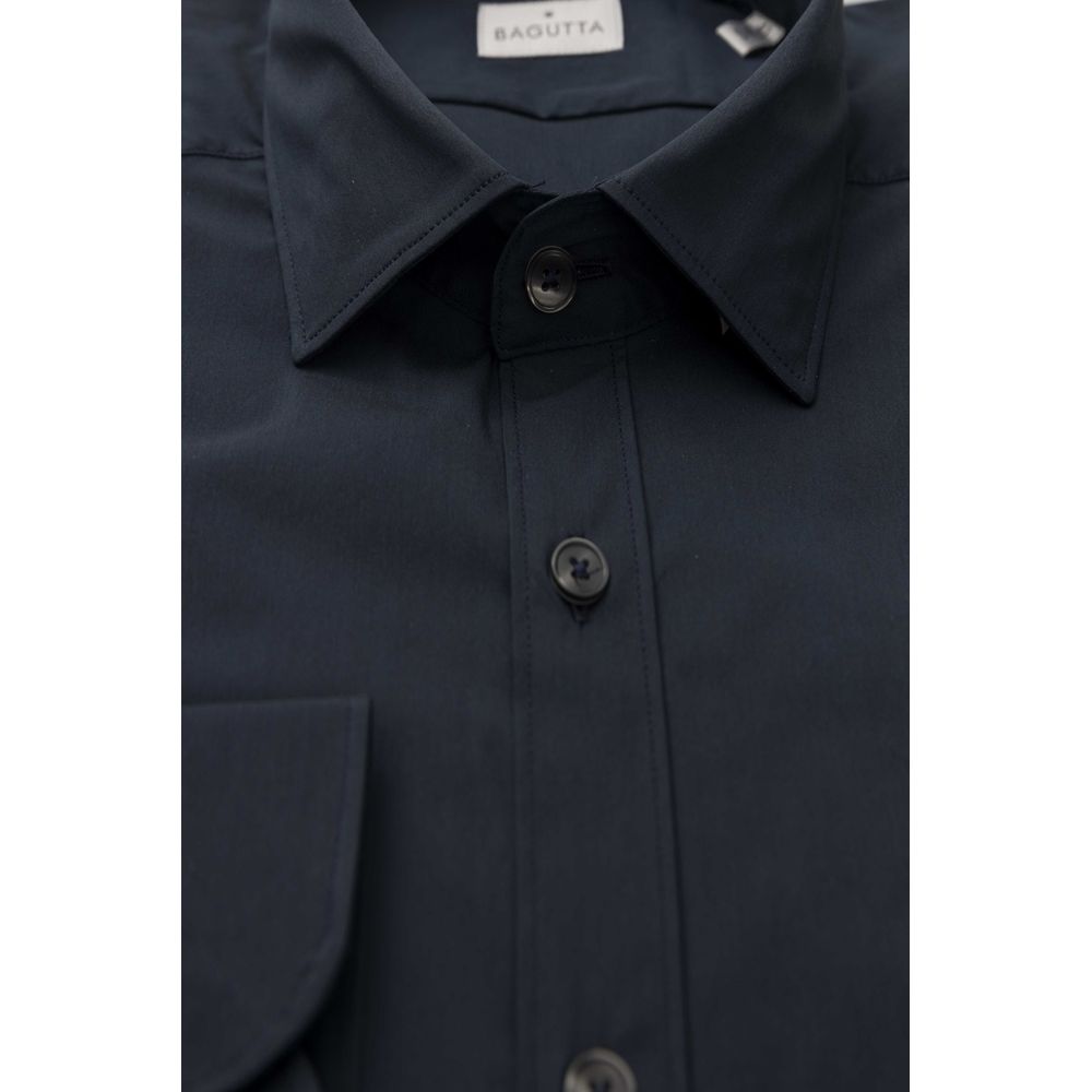 Bagutta Blue Cotton Men Shirt