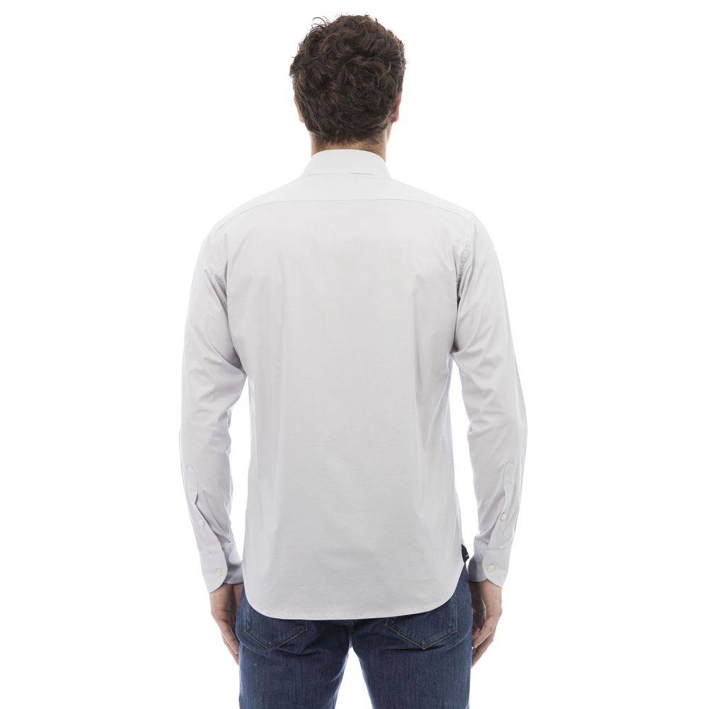 Baldinini Trend Gray Cotton Men Shirt